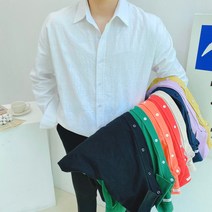 [이브컴퍼니] 비비드 린넨 두꺼운 오버핏 남자 셔츠남방 (2527)