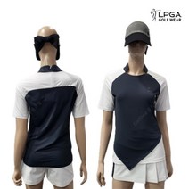 LPGA 골프웨어 여성 냉감 변형넥 반팔 티셔츠 212-511