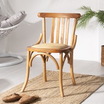 [런칭기념 추가즉시할인] 에보니아 라탄 곡목의자, 화이트, 1개