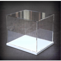 아크릴 투명 디스플레이 상자 피규어 케이스 장식장, 길이 및 너비 20x20 cm(내부 크기)