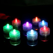 벽걸이 수족관 12 개 IP65 방수 잠수정 미니 LED 조명 차 빛 수중 촛불 램프 웨딩 파티 꽃병 장식, [07] Colorful