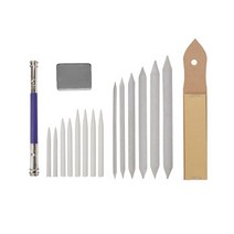 블렌딩 그루터기 드로잉 스케치 종이 도구 사포 익스텐더 블렌더 지우개 키트 스머지 tortillion Tortillon 세트, [01] As Shown