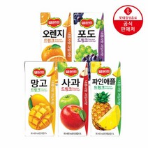 [KT알파쇼핑]롯데칠성 델몬트 드링크팩 190ml x 48개 (망고/사과/오렌지/포도), 사과_총 수량_상세페이지참조, 사과
