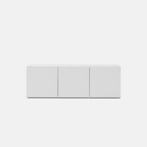 포더홈 플레인 낮은 수납장 1200 (3도어), 화이트