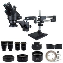 3.5X-90X 더블 붐 줌 Simul Focal 삼안 스테레오 현미경 38MP HDMI USB SMD 카메라 폰 PCB 수리 도구 확대경, 협력사, 3.5X-180X BK
