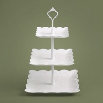 하우스파티 3단 디저트스탠드 티타임 플레이팅 떡케잌