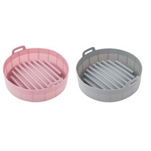 에어로프라이팟 실리콘 냄비 19cm, 핑크, 그레이, 2개