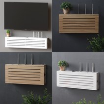 셋탑박스매립 벽걸이 원목 선없는 매립 공유기 거치대, 50x10x20cm--내추럴