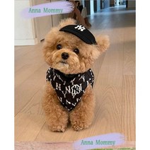 clever pet 반려동물 강아지 차양 야구모자, NY블랙