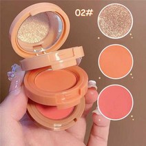 스모키아이쉐도우새로운 3 in 1 매트 하이라이터 블러쉬 팔레트 펄리 블러쉬 샤이니 아이섀도우 다기능 페이스 메이크업 팔레트 여성 화장품, 한개옵션1, 02 02