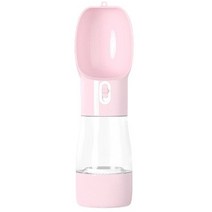 그뤠잇라이프 반려 동물 휴대용 간식 물통, 핑크, 1개