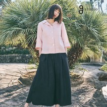 지스튜디오 124SS 아세테이트 플레어팬츠