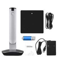 북 스캐너 책 문서 리더기 비파괴스캐너 f50 접이식 hd 고속 usb 이미지 카메라 15mp a3 amp led 라이트 ai 기술로 a4 스캔 크기 6, USB 풋 페달로