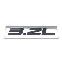 자동차 스타일링 금속 3.2L 로고 엠블럼 터보 펜더 트렁크 3.2 자동 배지 스포츠 스, 01 Silver With Black