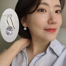 실버큐빅귀걸이/심플귀걸이/은귀걸이/
