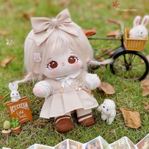 무속성 아이돌인형 20cm 현물 솜 귀여운 인형, 브라운