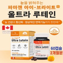캐나다산 루테인 고함량 마리골드꽃추출물 아연 구리 눈영양제 수험생 눈피로 컴퓨터 핸드폰 보는일 눈보호제 눈건강기능개선