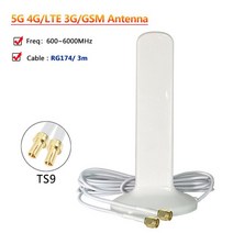dmb안테나 듀얼 케이블 2x2 5G 4G LTE 3G GSM 옴니 공중 12dbi 600 6000Mhz 실내 와이파이 라우터 안테나 SMA RPSMA TS9 남성용, [02] RPSMA male
