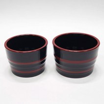 칠기 모밀공기(외부 흑색 내부 흑색), 내부 흑색/대 (943024)