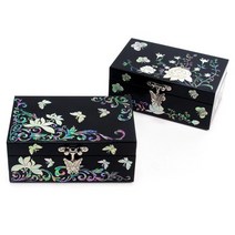 고급나전 보석함(대) (장태복 문화재 기능인작품), 장미꽃