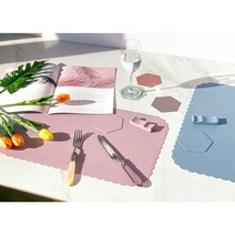 실리콘 식탁매트 테이블매트 국내제작, 라운드세트(민트), 식탁매트+코스터+수저받침