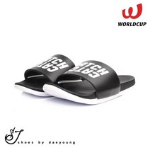 [SJshoes] 부드럽고 편한 바닥 쿠션 빅사이즈 슬리퍼 월드컵 캐치 BLACK
