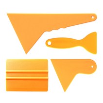 플라스틱 헤라 4종세트 시트지 작업 퍼티나이프 스크래퍼 뿔 삼각 해라 공구 기포제거 썬팅지 필름, 4종 1세트