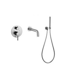 ST-1058NB 실버 매립 욕조 샤워 수전 니켈브러쉬 크롬 무광 매립 형 수도 꼭지, ST-1058NB 실버무광, 1개