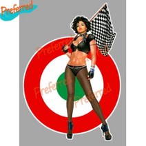 베스파 피아지오 데칼 집 쿨러 노트북 레이싱 헬멧 트렁크, J+Length 25cm