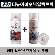 현대 더뉴아이오닉일렉트릭 NY9 트랜스미션블루펄 주문스프레이 + 투명스프레이 자동차 도색 차량용 카페인트, NY9 스프레이(제일)+투명스프레이(제일)