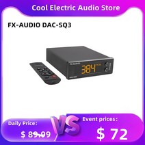 차량용 블루투스 리시버 DAC FX-AUDIO DAC-SQ3 미니 USB DAC ES9038Q2M XMOS XU208 LM49720A PCM 32Bit/384, 02 Black