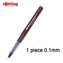 마카펜세트 마커펜 Rotring-틱키 그래픽 펜 검정색 안료 잉크 다공성 포인트 드로잉 디자인 1 개, 01 0.1mm
