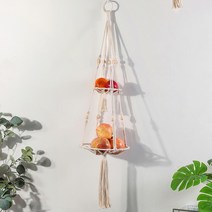 봄소품 홈포차꾸미기 거실벽면인테리어 벽지가리기 마크라메 화분걸이 3 tier macrame hanging basket boho home decor flower plant for, 티어 마크라메