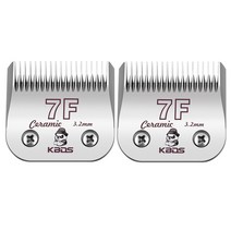 KBDS 분리형 세라믹 애완 동물 클리퍼 블레이드 Size-7F 대부분의 Andis Oster Wahl A5 호환 가능, 02 2 sets