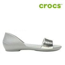 크록스 샌달 40- 204361-00N Womens Crocs Lina Embellished DOrsay Flat