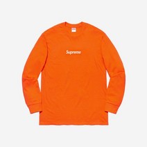 슈프림 박스로고 롱슬리브 티셔츠 오렌지 20FW Supreme Box Logo L/S 티셔츠 Orange 20FW