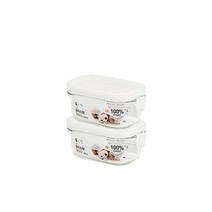 글라스락 클래식 화이트에디션 직사각 150ml 2개세트