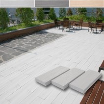 [보도블록] 우든스텝블록 (1단 1제곱미터) (배송비/파레트/규사 협의), 1000×200, 화이트