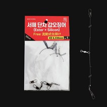 T-라인 에스테르 서해 단차 갑오징어 채비 50cm, 블랙