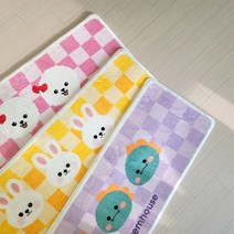 설렘하우스 자체제작 체커보드 극세사 주방매트 40x120, 체커보드 주방매트 비숑, 주방매트 비숑