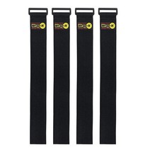 WrapIt Storage 슈퍼 스트레치 보관 스트랩 81 3 x 5 1cm(32 2인치) (4팩) 신축성 있는 후크 및 루프 신치 수영장 호스 케이블 차고 RV 액세서리