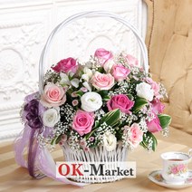 천생연분 꽃바구니 꽃 배달/취임/축하/결혼/승진/개업/이사/전시회/스승의날/기념, 특급