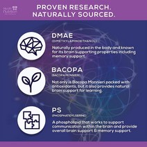 기억력 집중력 선명도 에너지를 위한 뇌 보충제 - Nootropic 뇌 부스터 DMAE 바코파 몬니에리 및 포스파, 02 120 Count (Pack of 1)