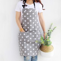 한수위 패브릭 다용도 별 앞치마, 그레이, 1개