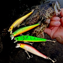 UST 싱킹 쏘가리미노우 70S 쏘가리 꺽지 배스 산천어 하드베이트 미노우 루어 계류낚시, 021-골드점박이