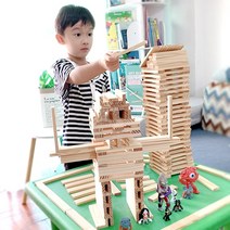 라이팡팡 원목 카푸락 블록 아르키메데 자유 블록 가든 콜라보레이션, 06.원목 600매 블록 설명서 컬러박스 포장