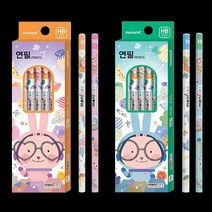 모나미 연필 모니주 캐릭터 1타 세트 국산 초등학생 HB 유아 어린이 학원 선물 다이소, 오렌지