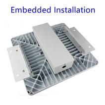 LED조명 LED 캐노피 빛 60w 80w 100w 150w 뒤뜰 차고 주유소 램프 표면 탑재 recessed 된 휘발유 역, [03] Eebedded Mounted, [02] 80W, [02] Nature White 4000k