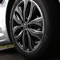 [카르쉐] SM6 휠 홀로그램 스티커 카본 휠스티커 프로텍터 18인치, 1세트, Car_유광헤어라인실버