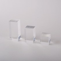 촬영용 투명 아크릴 받침대 3x3x3cm 3x3x5cm 3x3x7cm 반사제품촬영 누끼촬영, 1개